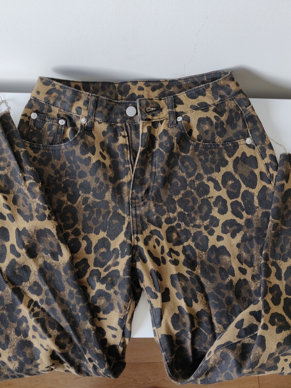 Leopard Print Women’s Jeans - Brown/Black